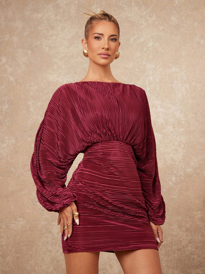 SHEIN mini ruha, bordó