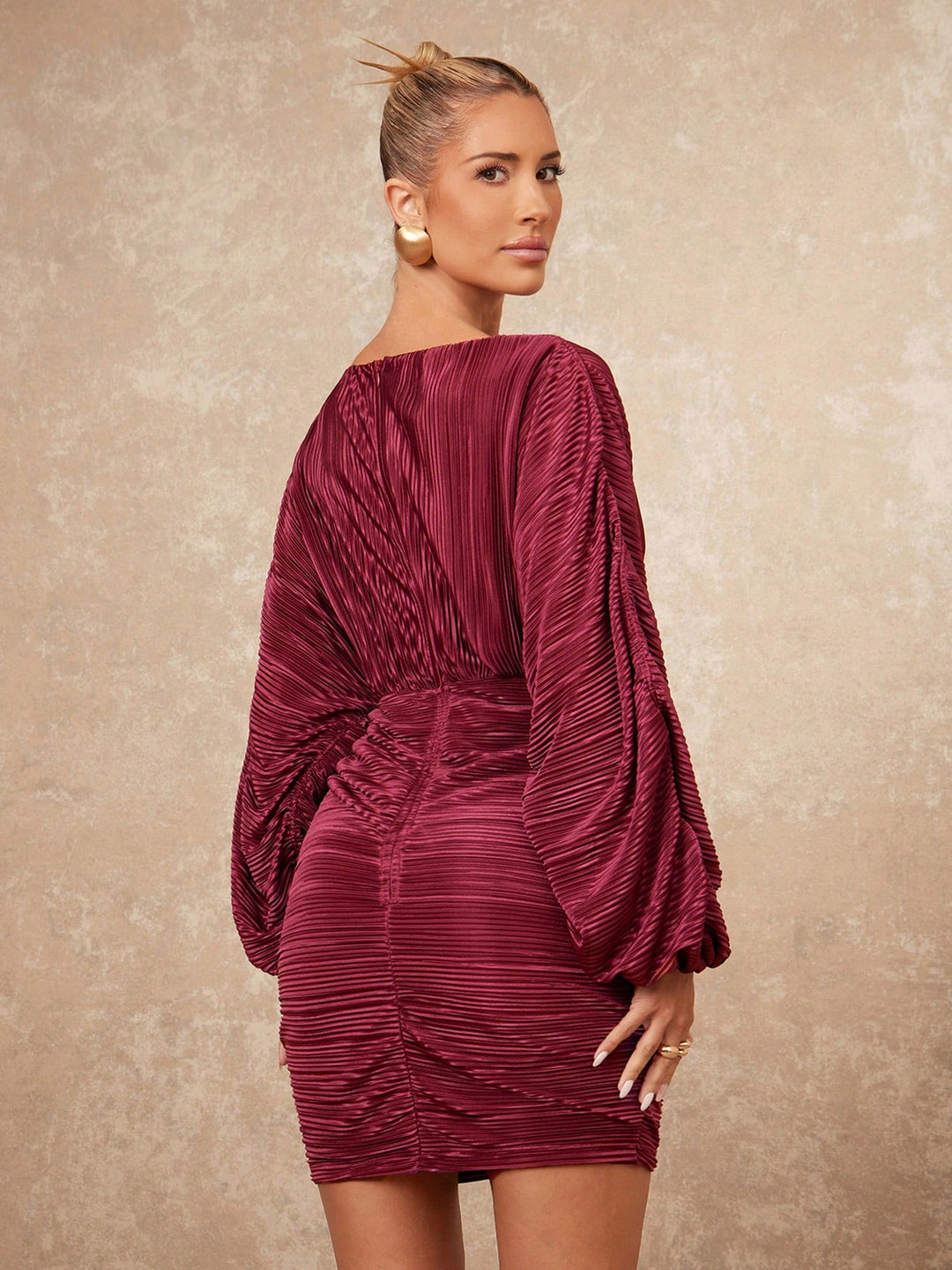 SHEIN mini ruha, bordó