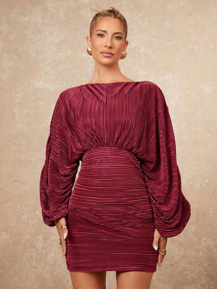 SHEIN mini ruha, bordó