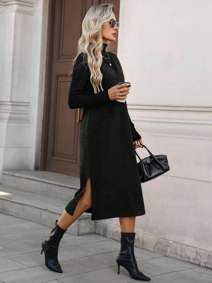Rochie midi SHEIN, negru