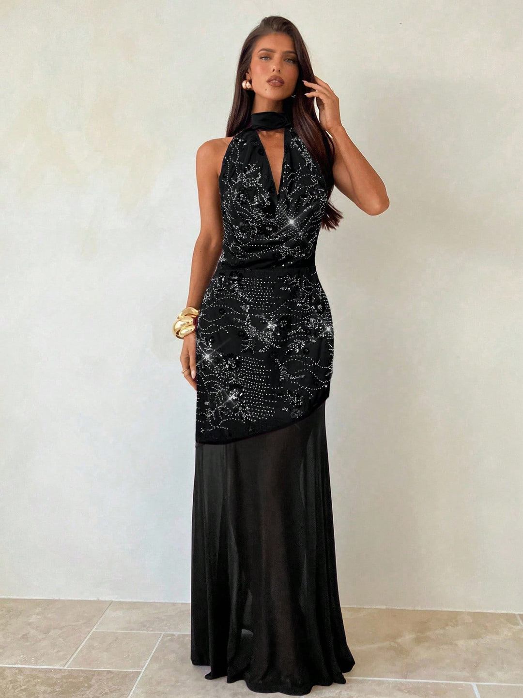 Rochie maxi SHEIN, negru
