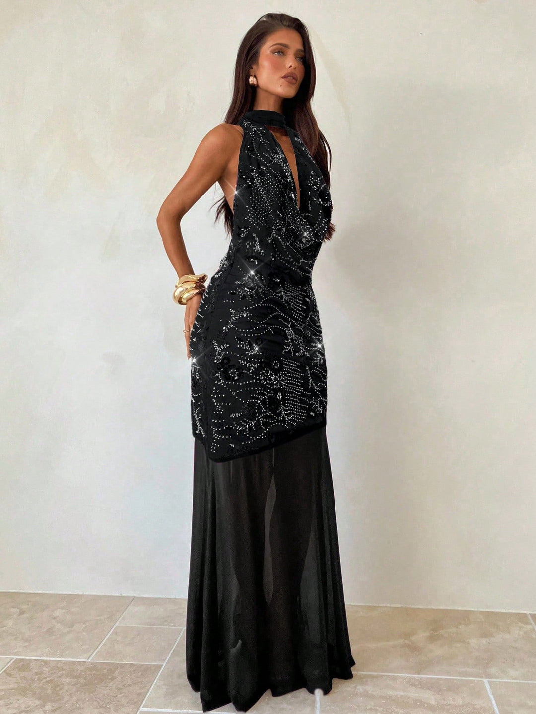 Rochie maxi SHEIN, negru