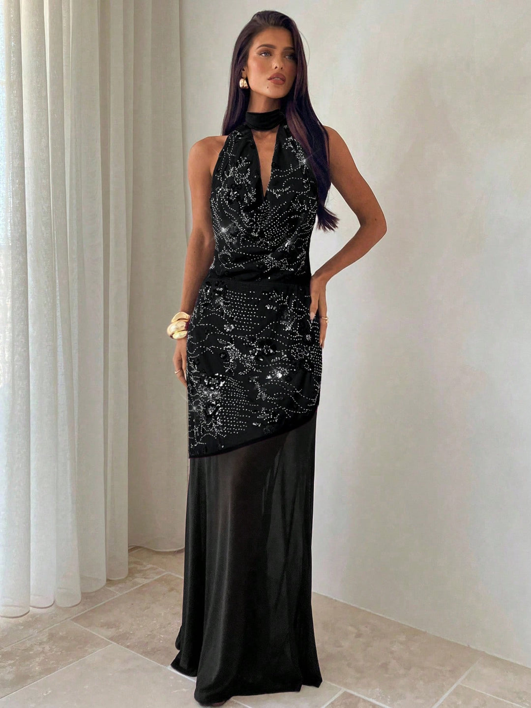 Rochie maxi SHEIN, negru