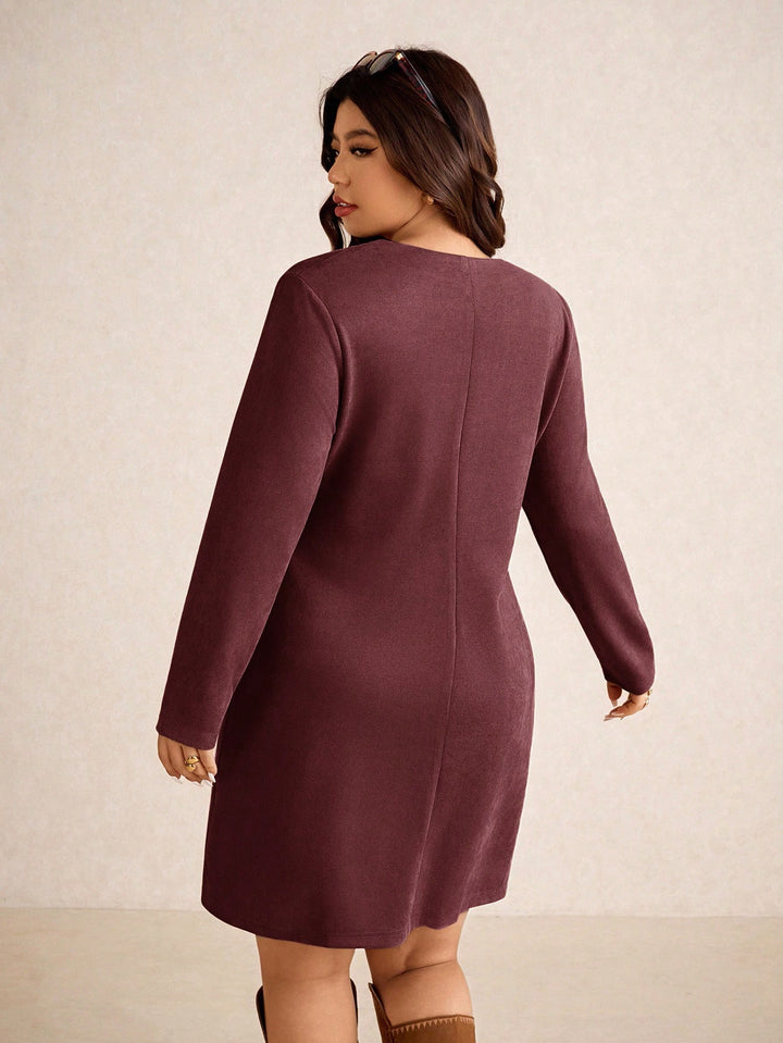 SHEIN mini ruha, bordó