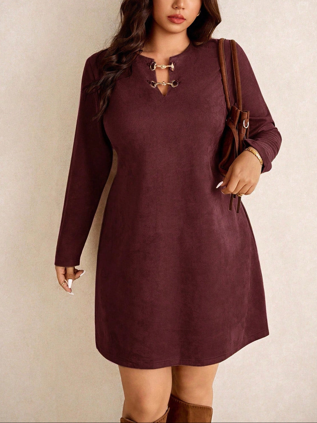 SHEIN mini ruha, bordó