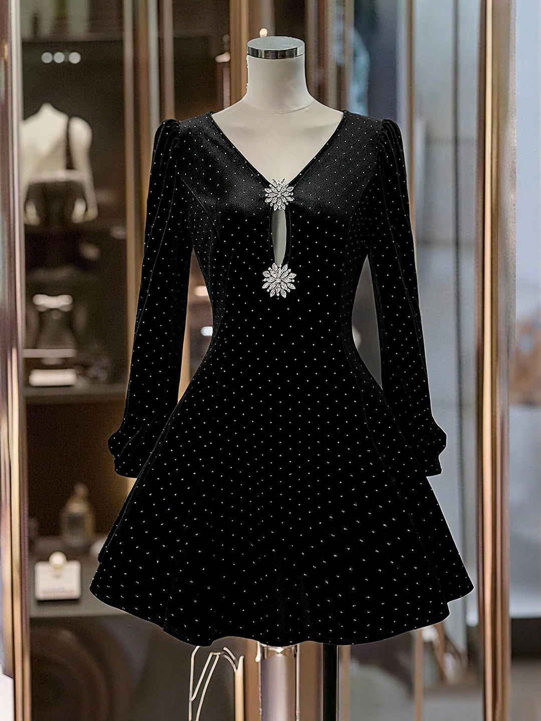 SHEIN mini ruha, fekete