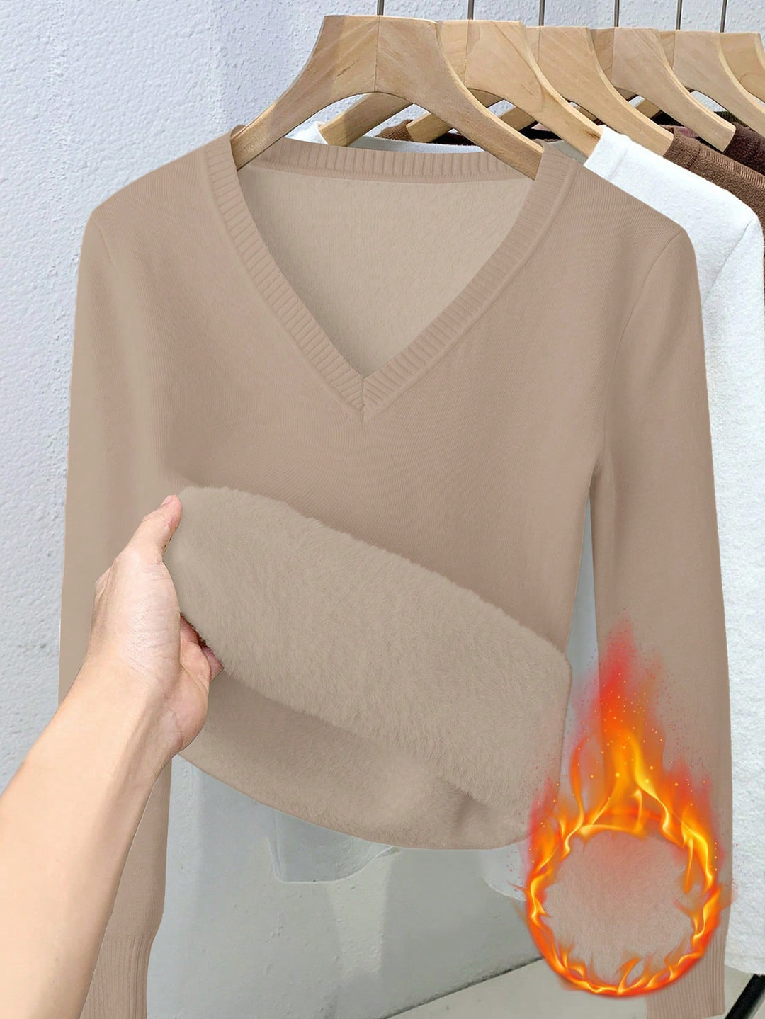 Pulóver SHEIN, khaki