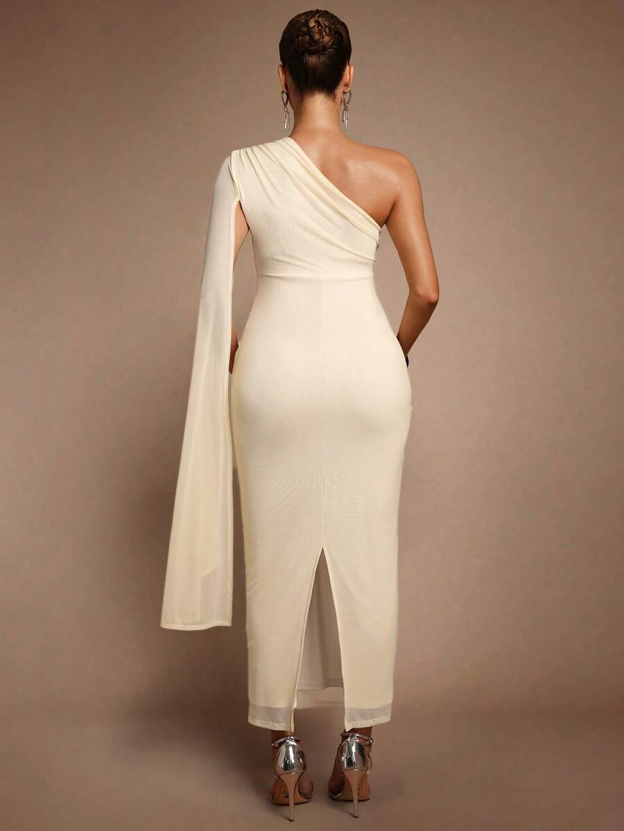 Rochie maxi SHEIN, crem