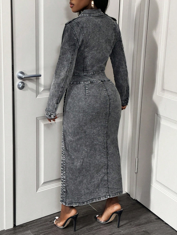 Rochie de blugi SHEIN, gri