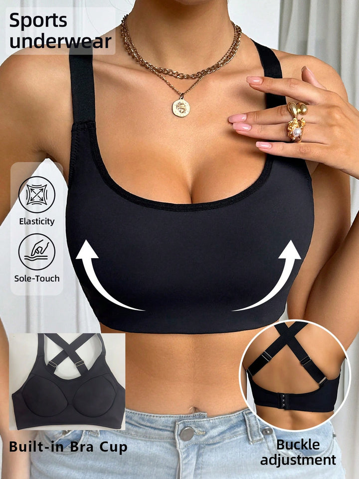 SHEIN sportmelltartó, fekete