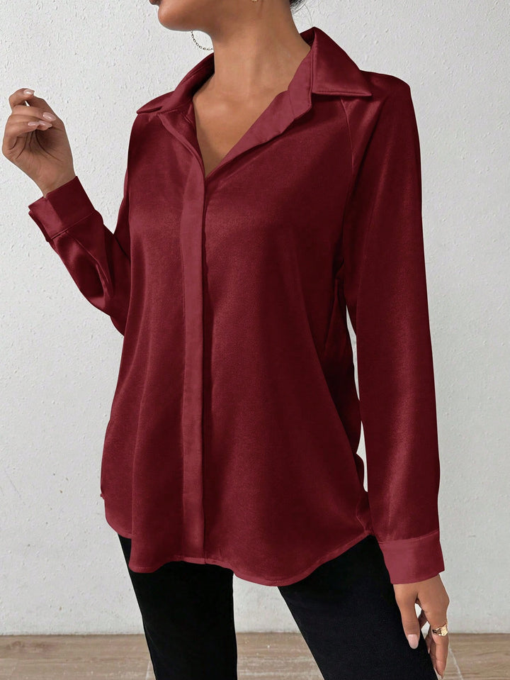 Cămașă SHEIN, vișiniu