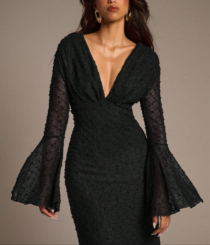 SHEIN maxi ruha, fekete