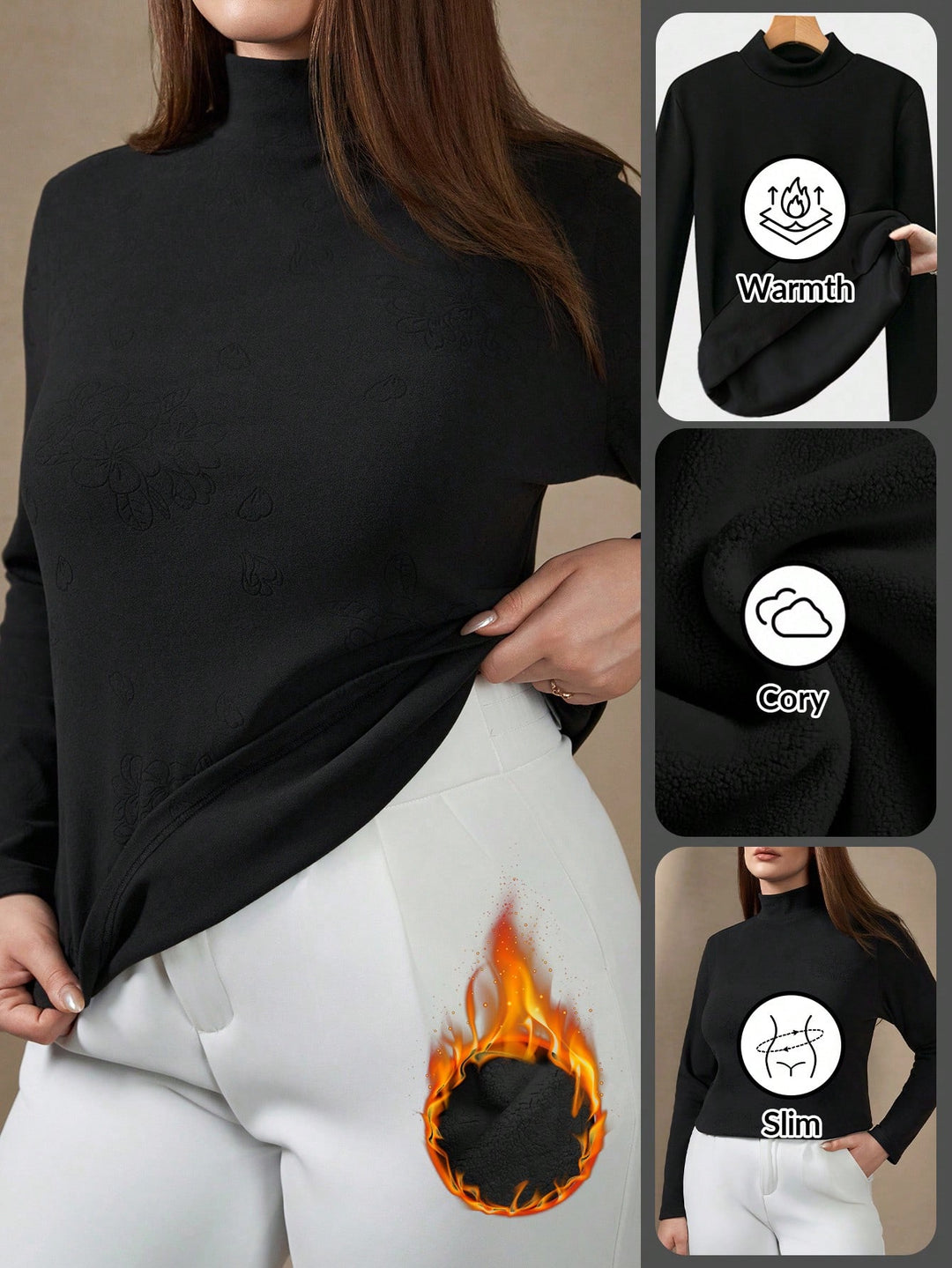 SHEIN fekete póló