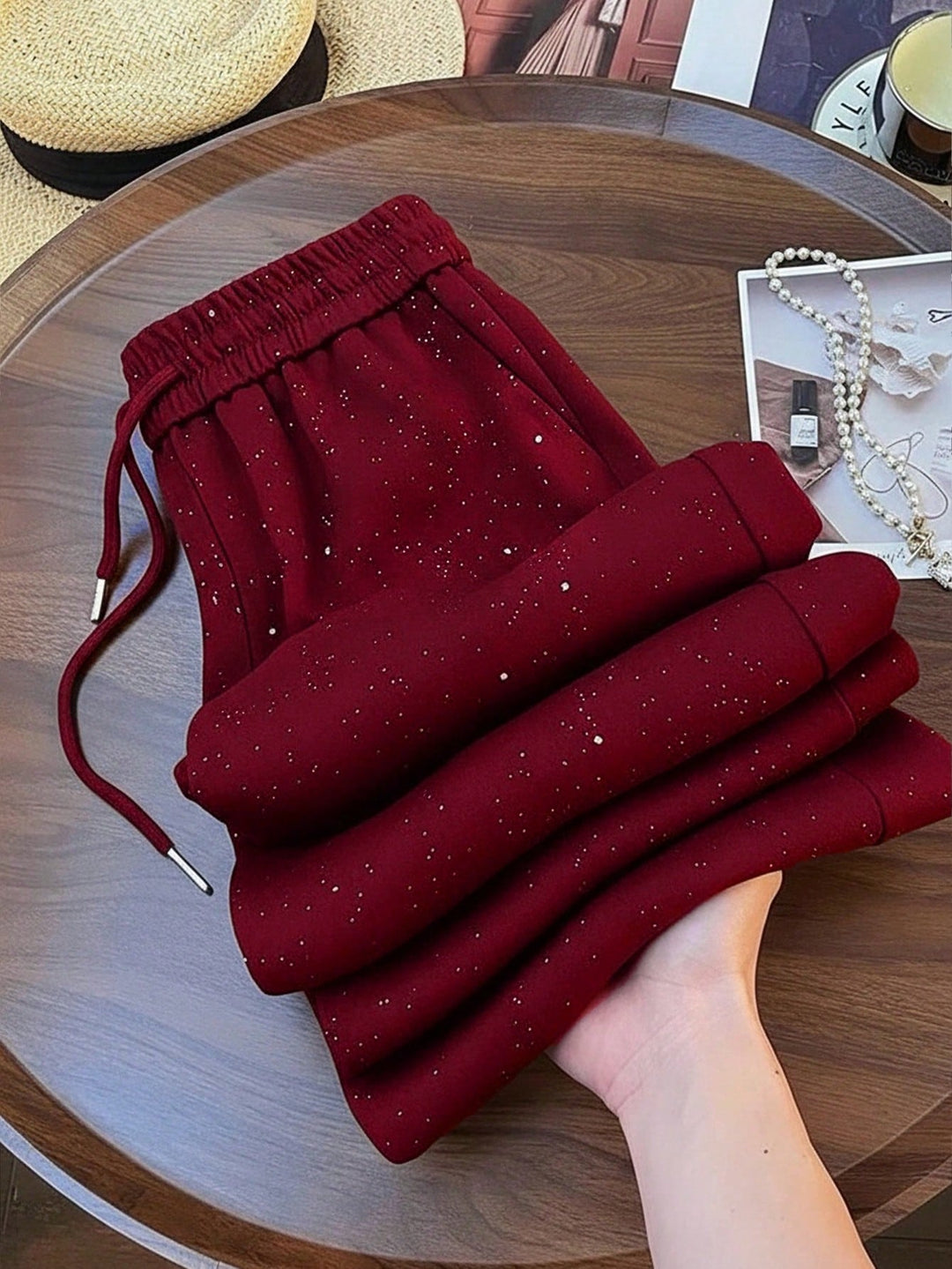 Pantaloni SHEIN, vișiniu