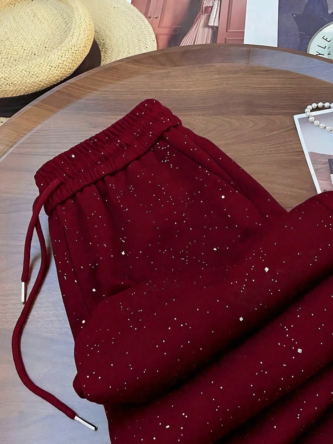 Pantaloni SHEIN, vișiniu