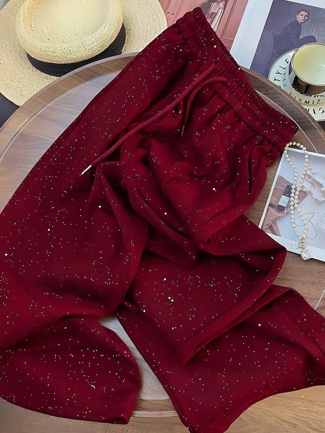 Pantaloni SHEIN, vișiniu