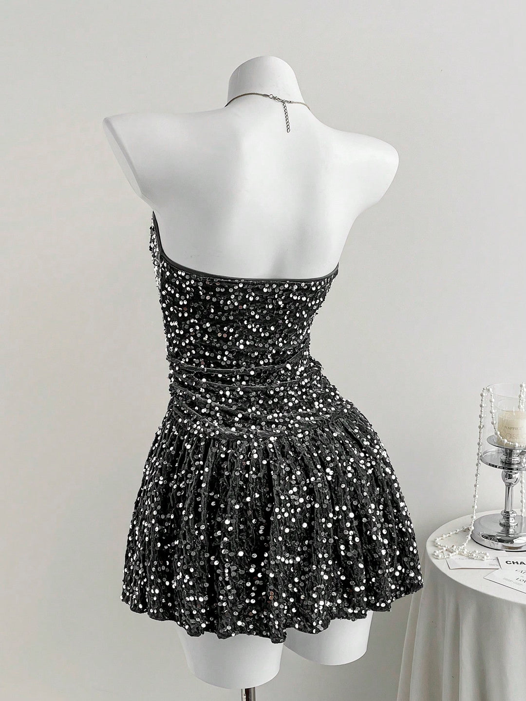 Rochie mini SHEIN, argintiu