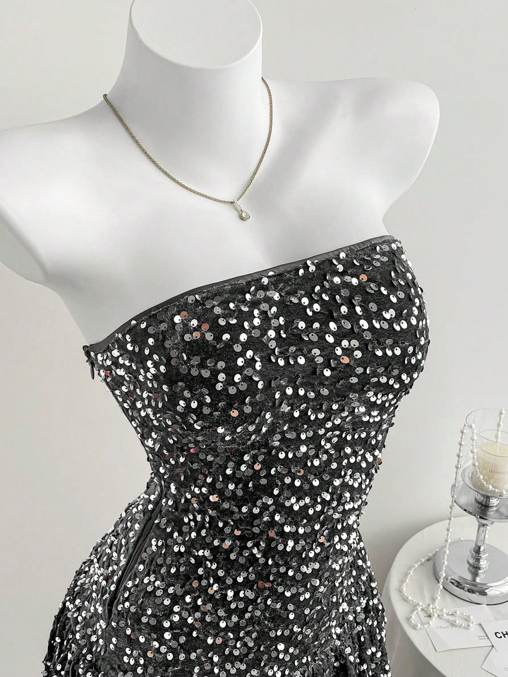 Rochie mini SHEIN, argintiu