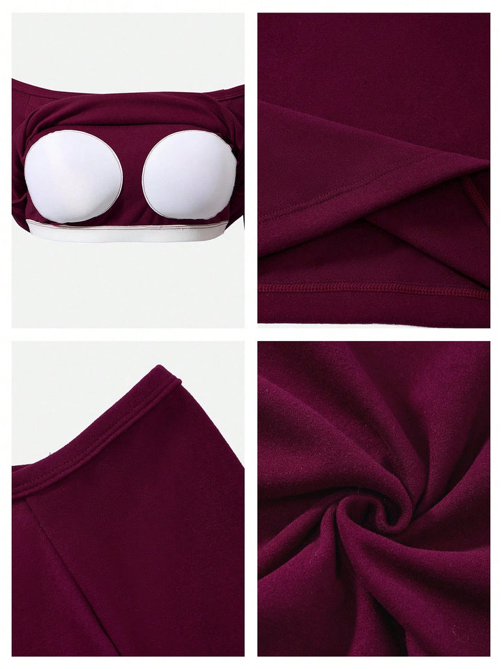 Bordó színű SHEIN póló