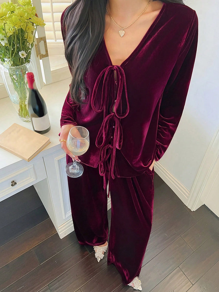 Compleu pijama SHEIN, vișiniu