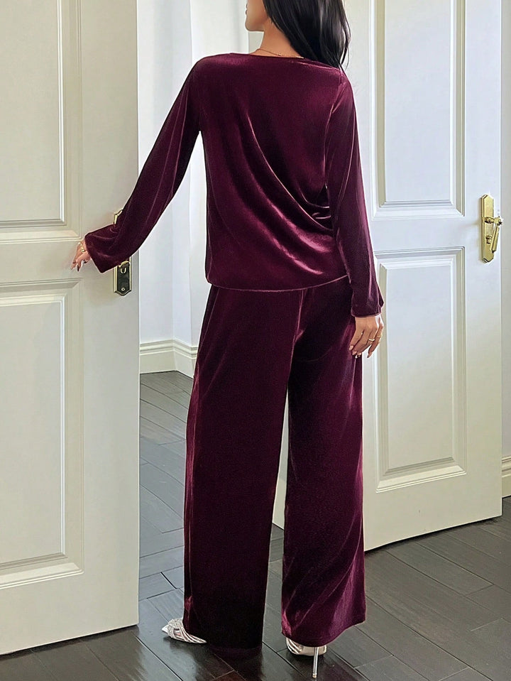 Compleu pijama SHEIN, vișiniu