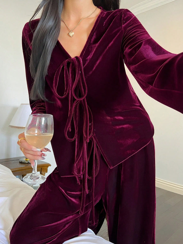 Compleu pijama SHEIN, vișiniu