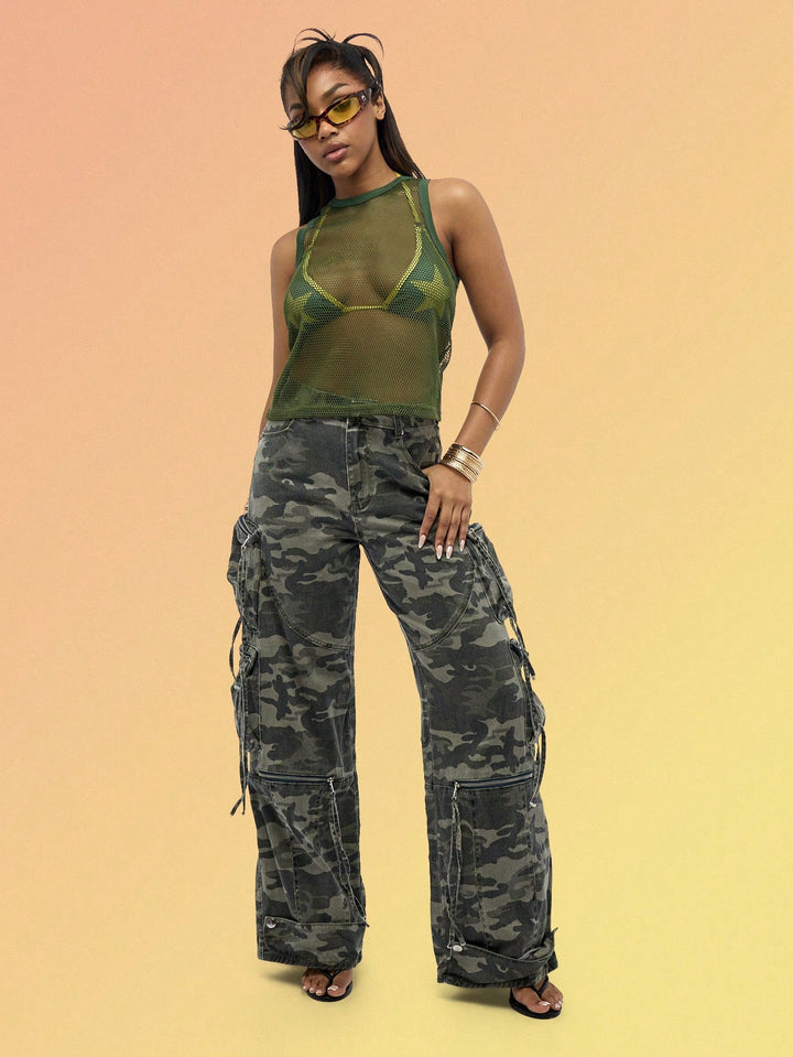 Jeans nadrág SHEIN, khaki