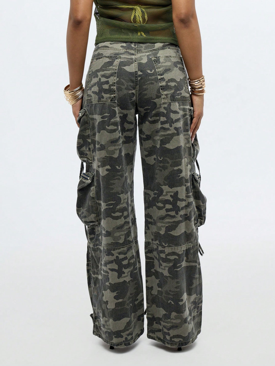 Jeans nadrág SHEIN, khaki