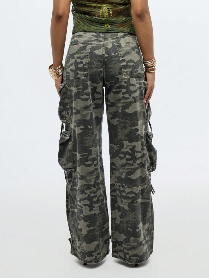 Jeans nadrág SHEIN, khaki