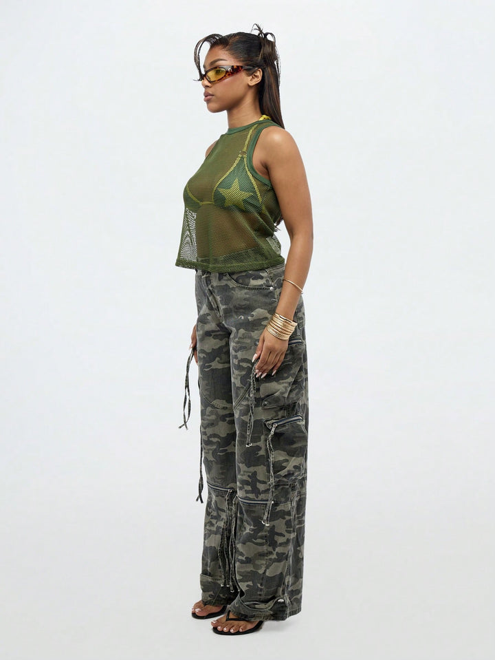 Jeans nadrág SHEIN, khaki