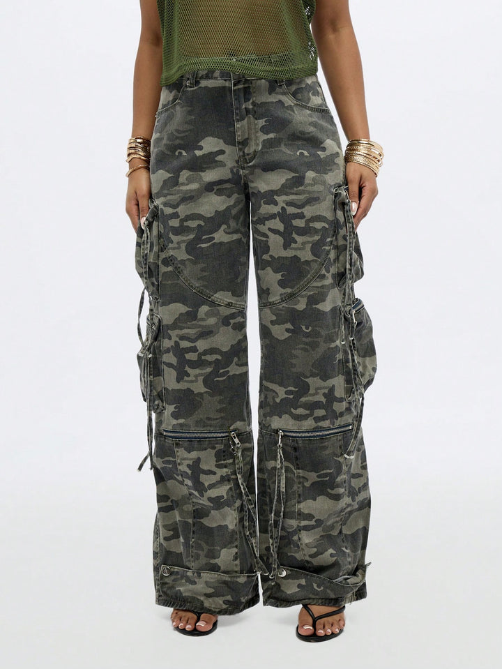 Jeans nadrág SHEIN, khaki