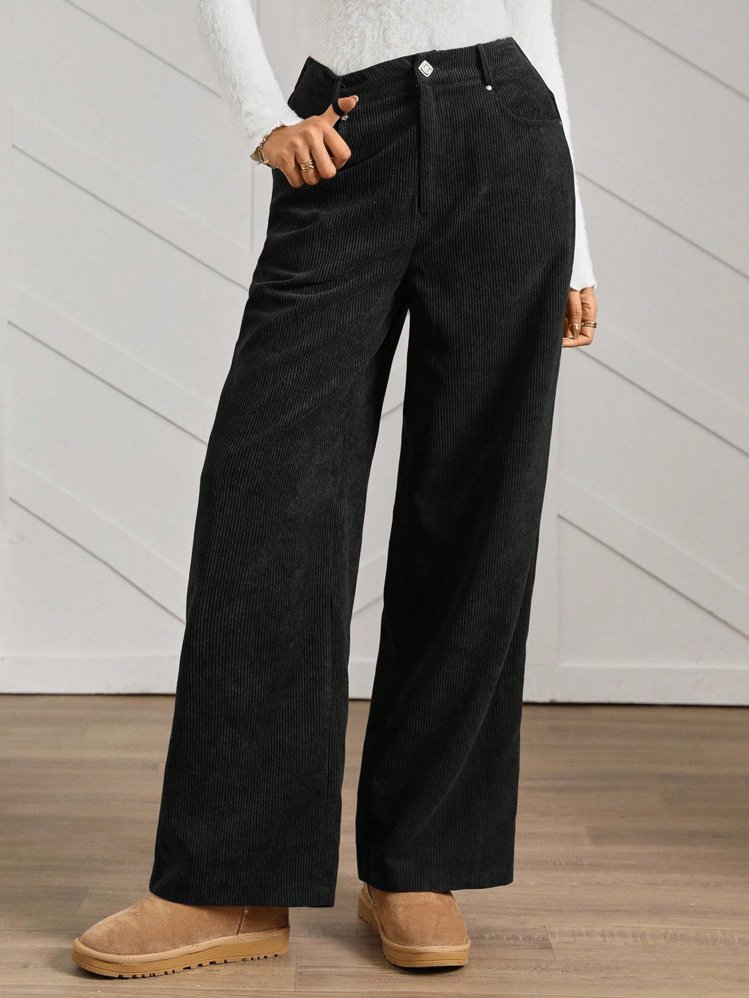 Pantaloni SHEIN, negru