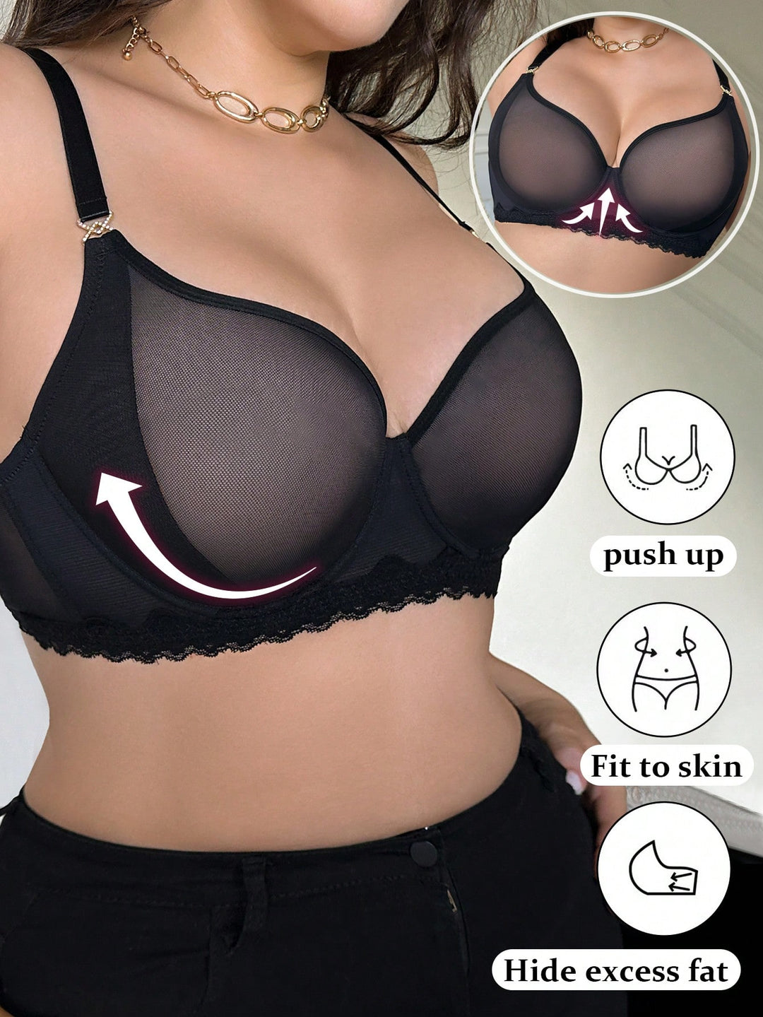 Sutien SHEIN, negru