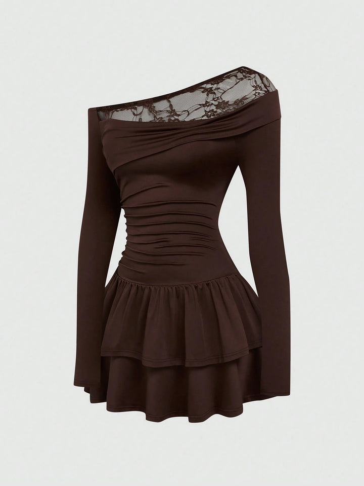 Rochie mini SHEIN, maro