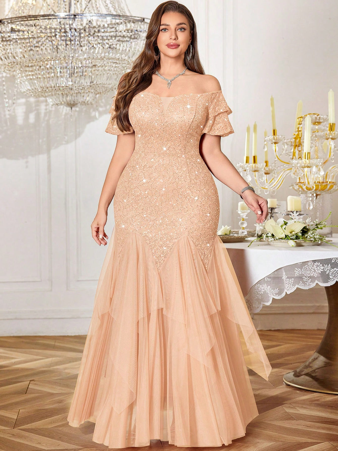 Rochie de ocazie SHEIN, roz