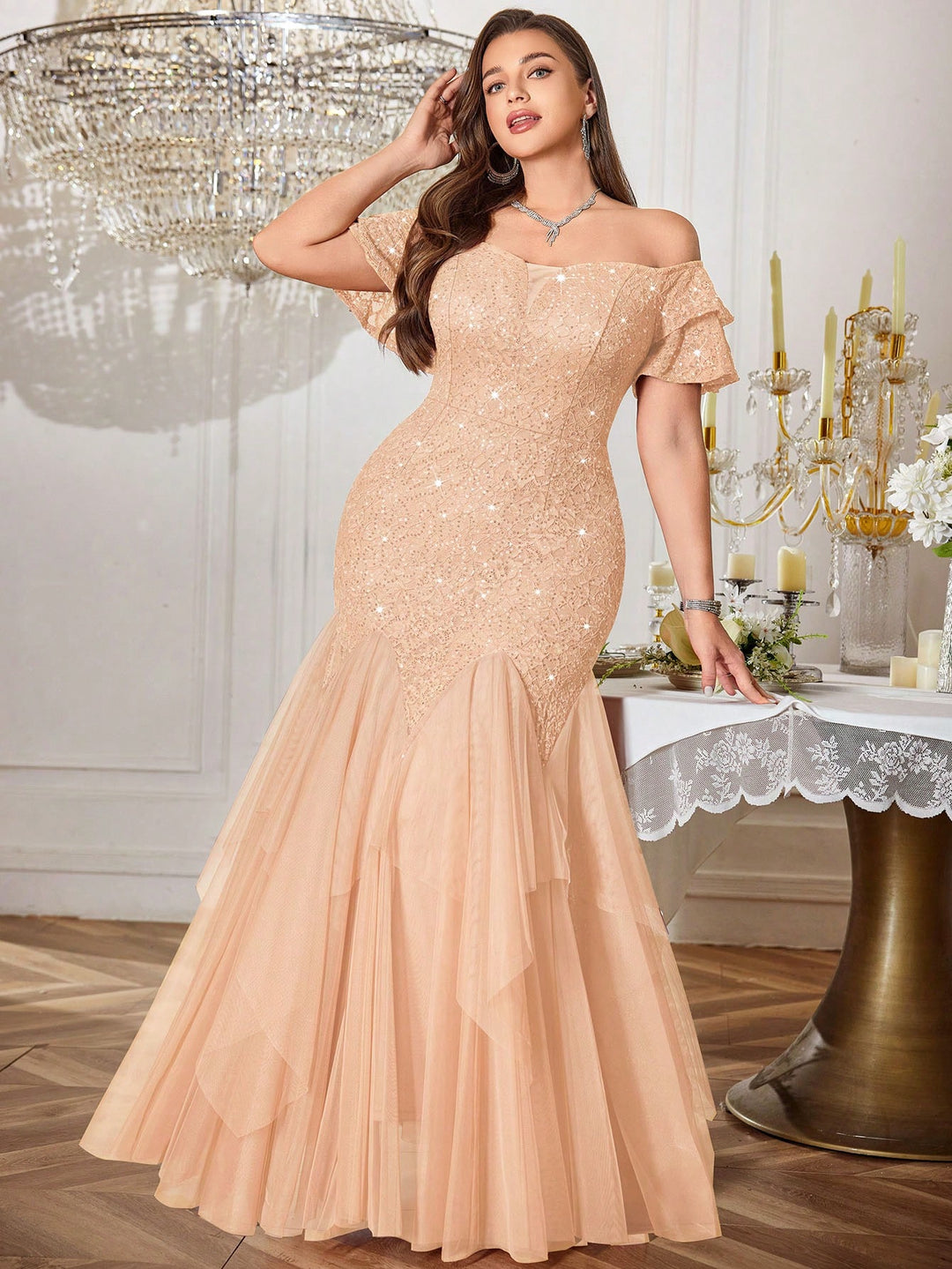 Rochie de ocazie SHEIN, roz