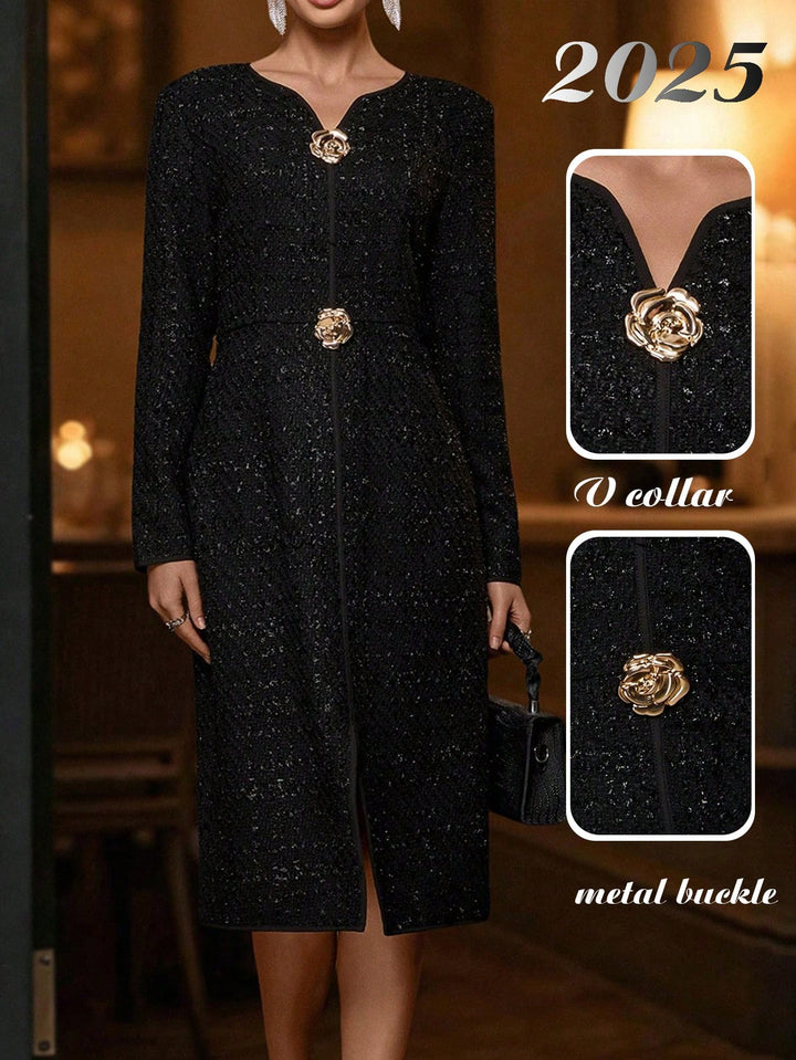 Rochie midi SHEIN, negru