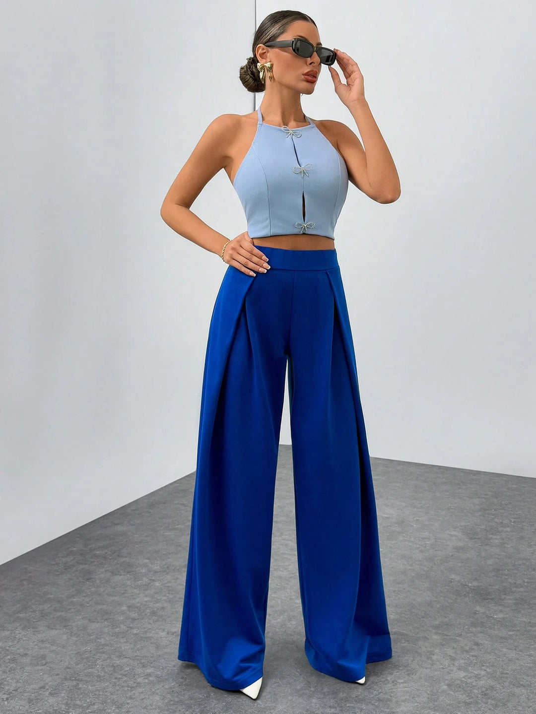 Pantaloni SHEIN, albastru