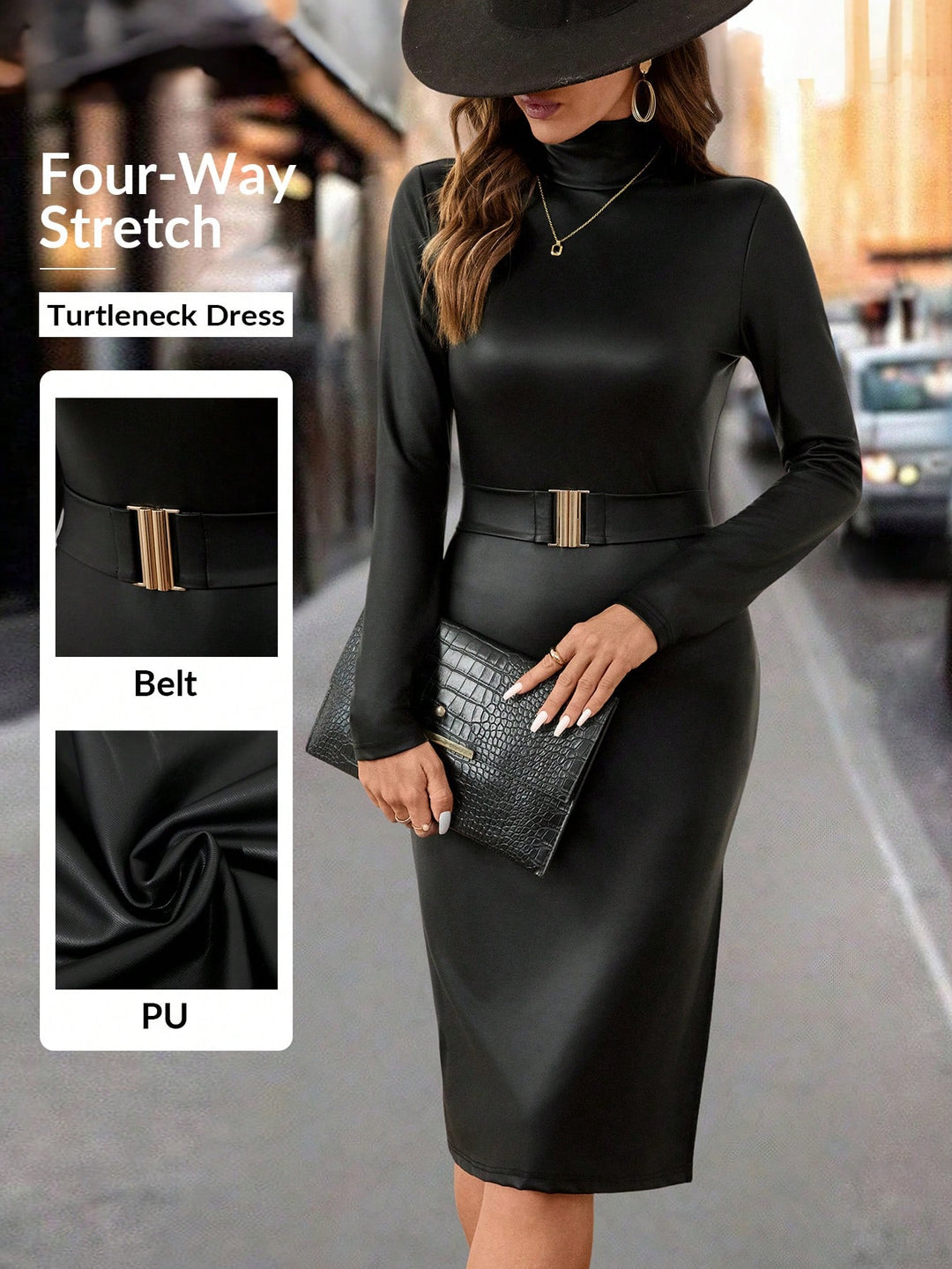 Rochie midi SHEIN, negru