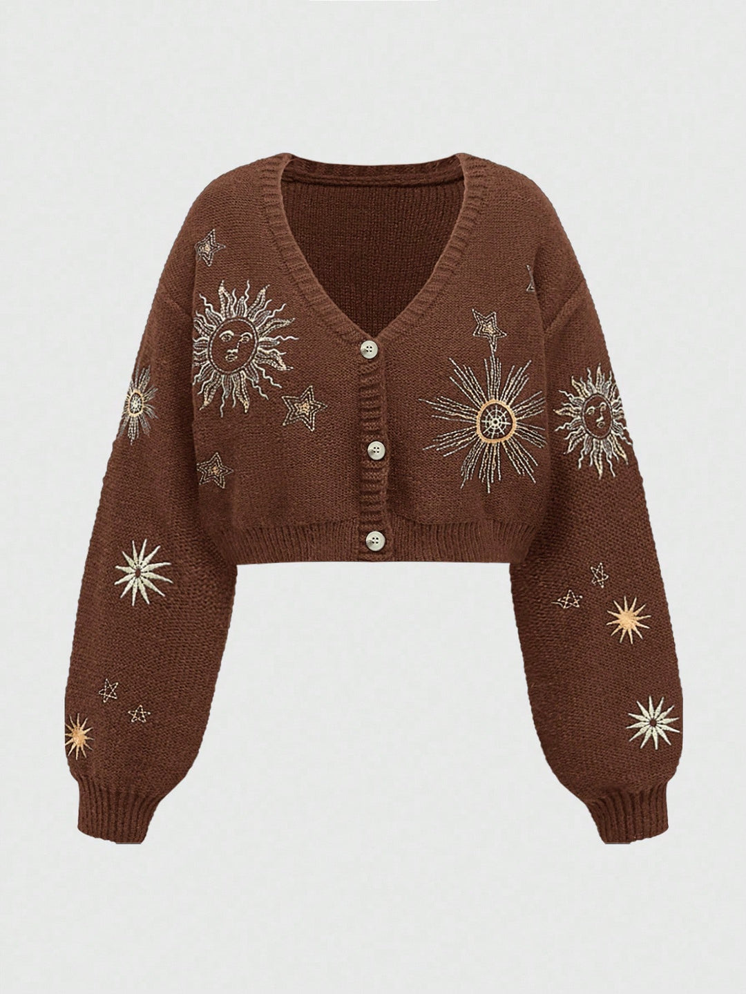 Cardigan SHEIN, maro