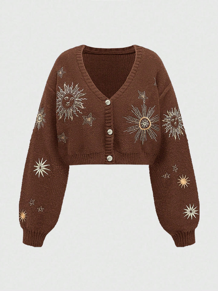Cardigan SHEIN, maro