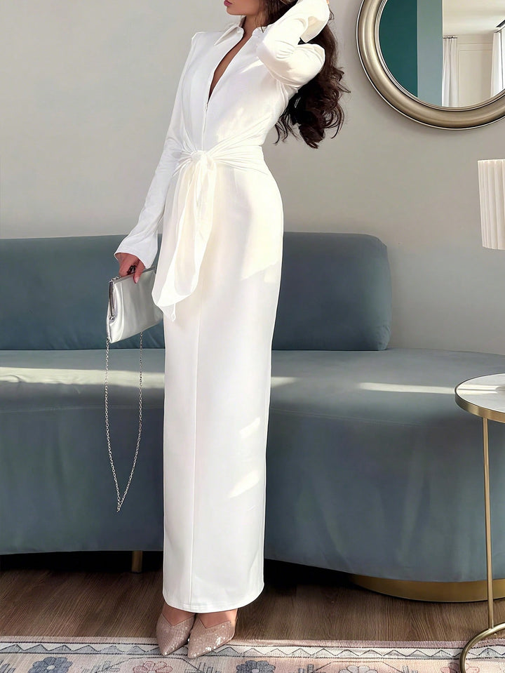 Rochie maxi SHEIN, alb