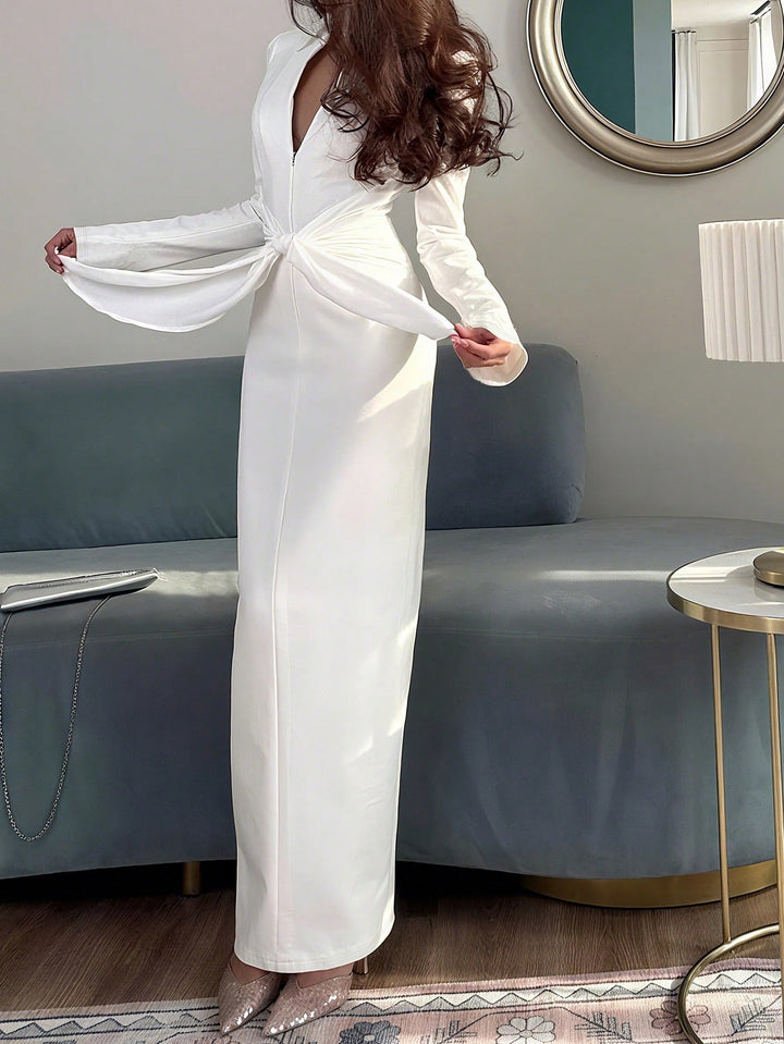 Rochie maxi SHEIN, alb