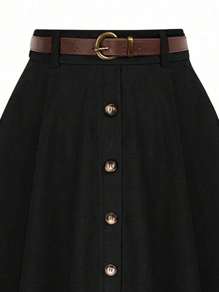 Fustă maxi SHEIN, negru