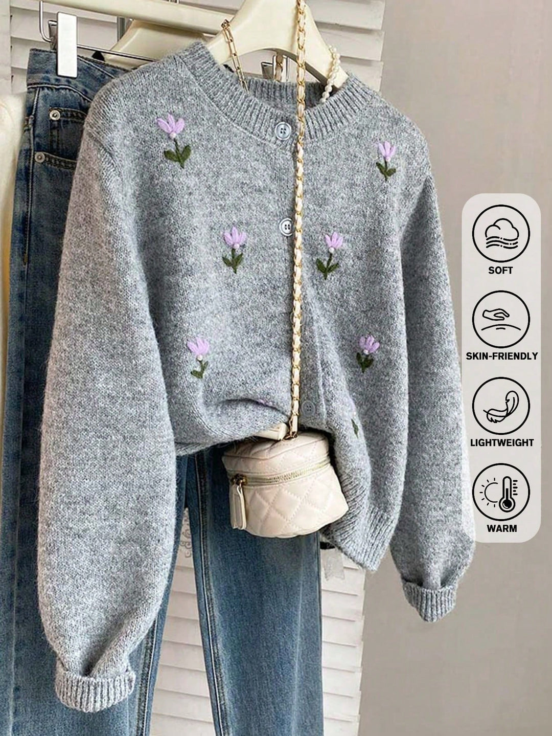 Cardigan SHEIN, gri