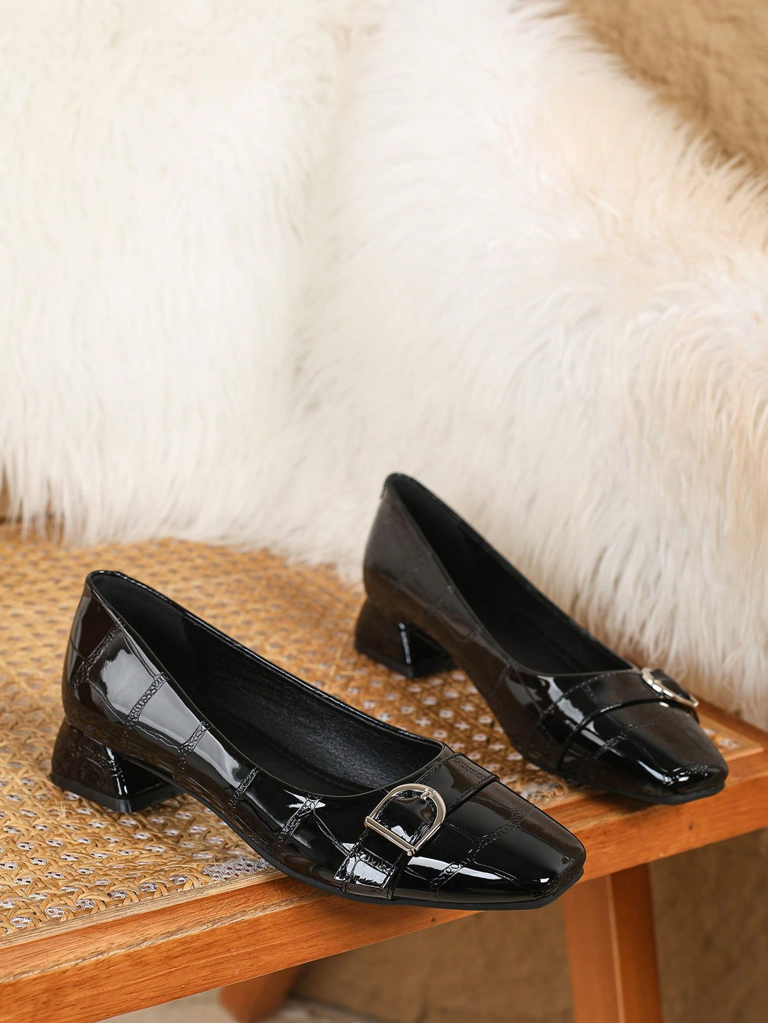 Pantofi cu toc SHEIN, negru