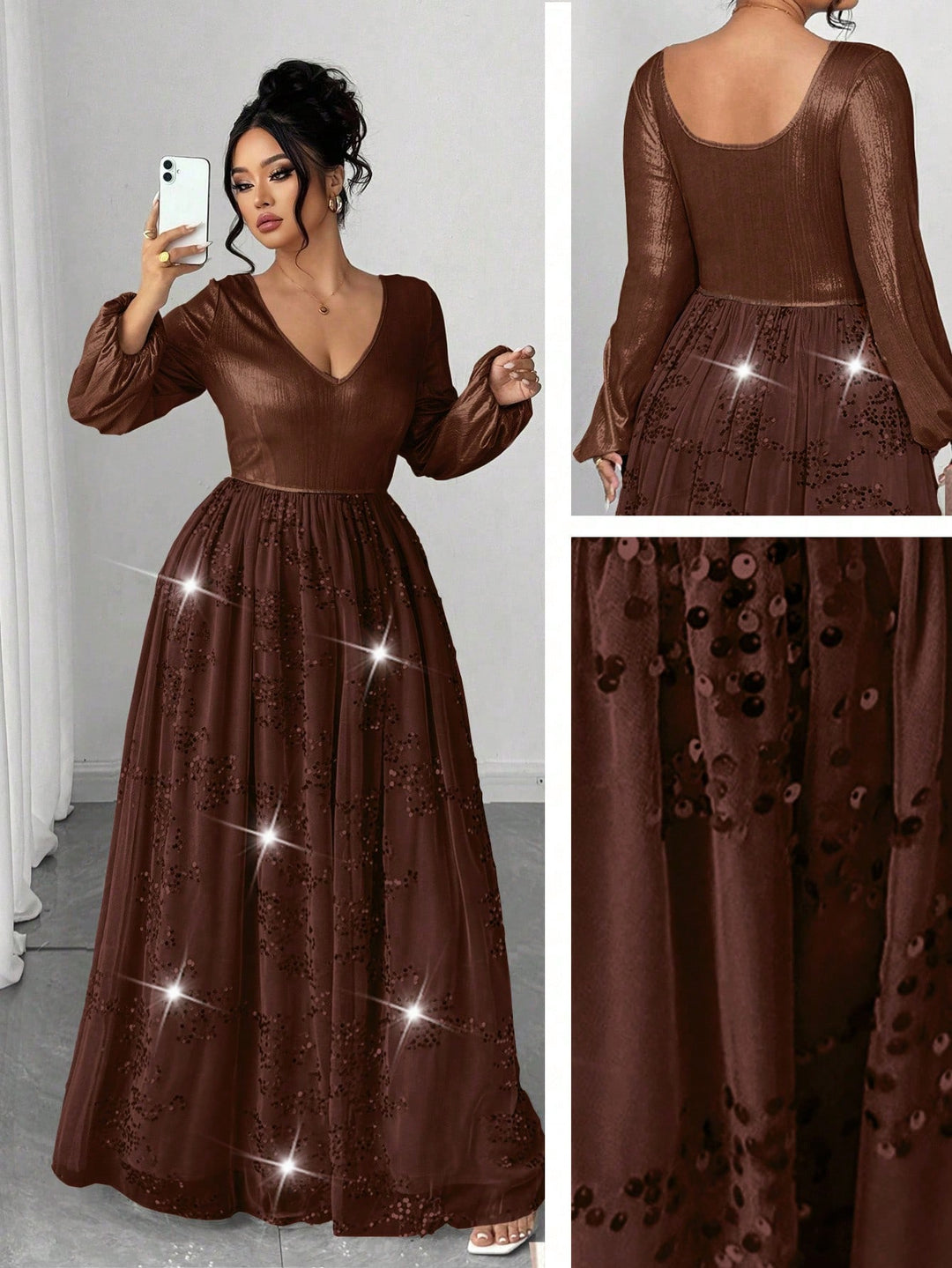 Rochie SHEIN, maro
