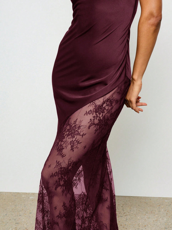 Rochie maxi SHEIN, vișiniu