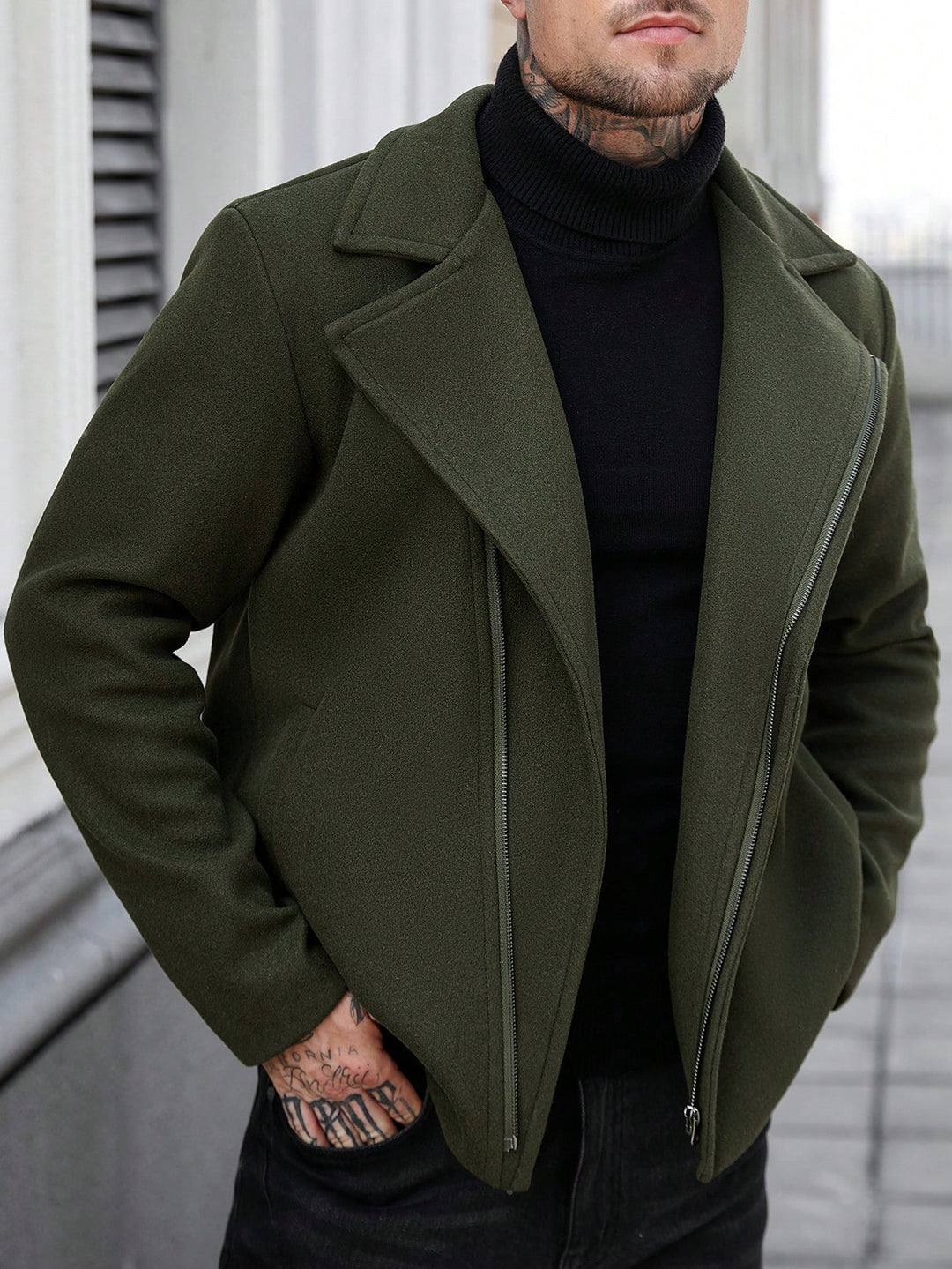 Palton SHEIN, verde