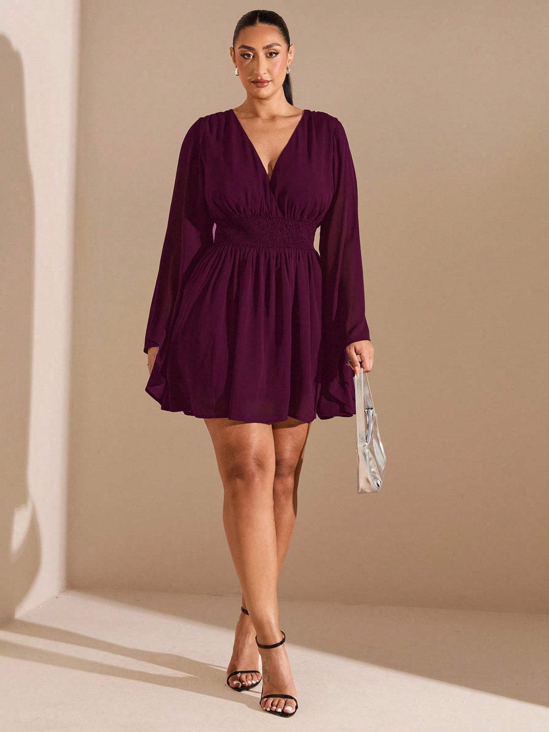 Rochie mini  SHEIN, vișiniu